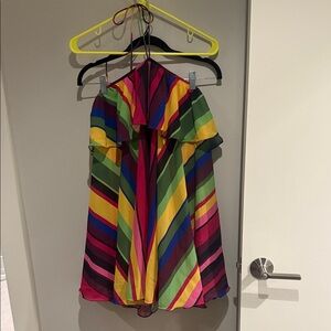 Colorful Striped Halter Dress ANTHROPOLOGY